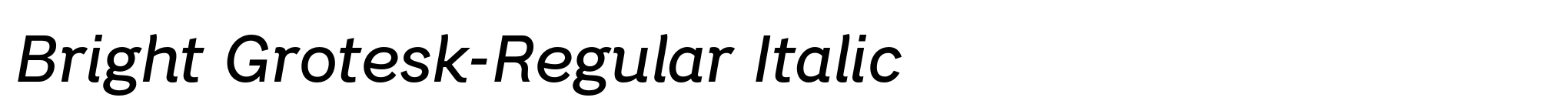 Bright Grotesk-Regular Italic image